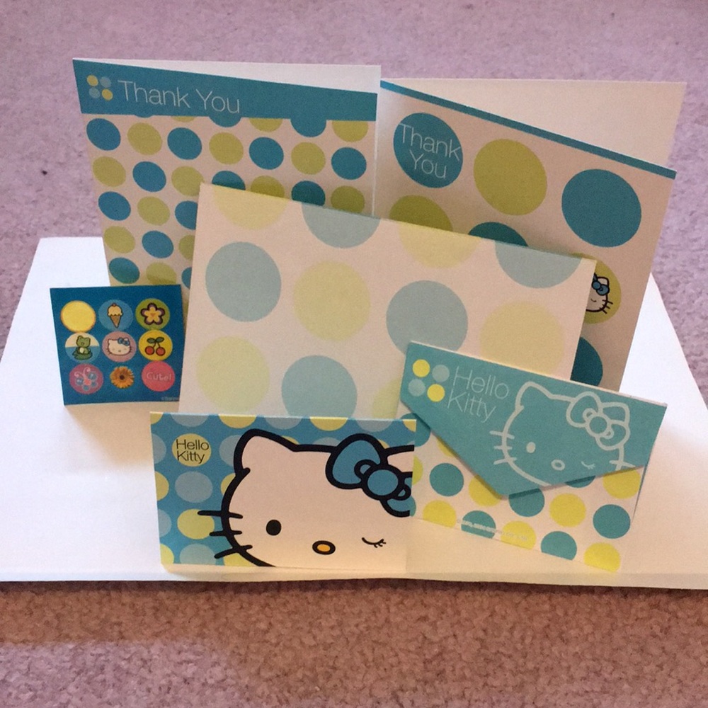 Vintage Hello Kitty Sanrio stationary set cards
